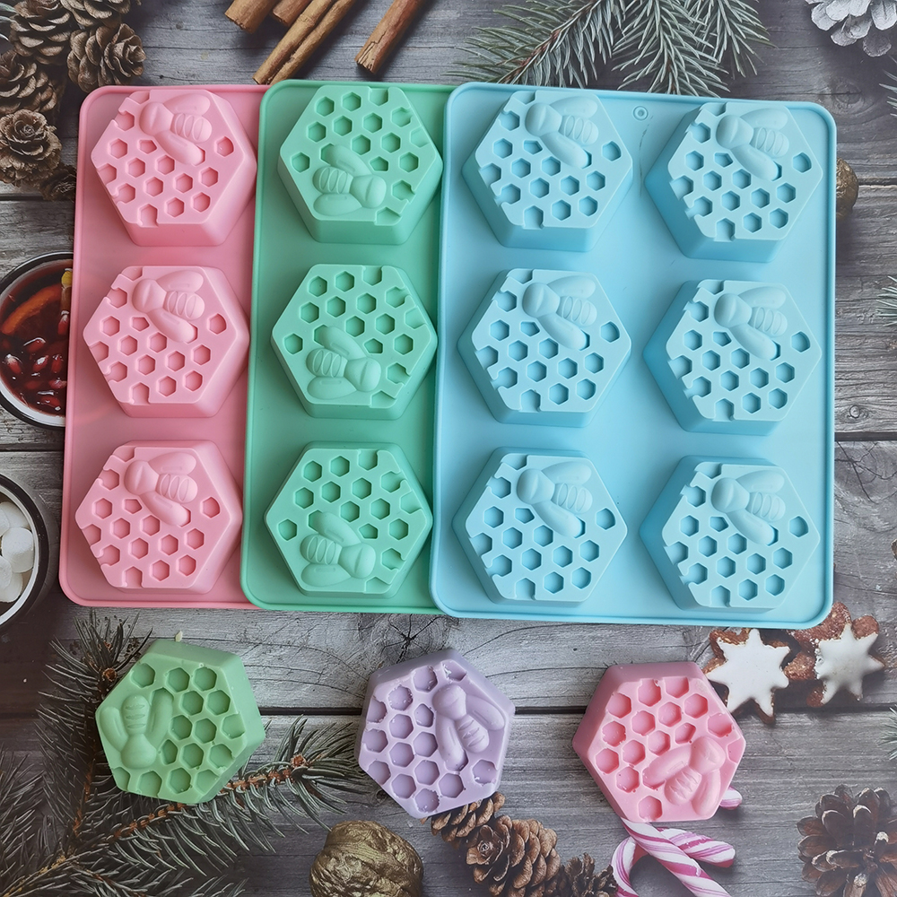 Soap Making Guide For Beginners - Silicone Hexagonal Bee Soap Mold for