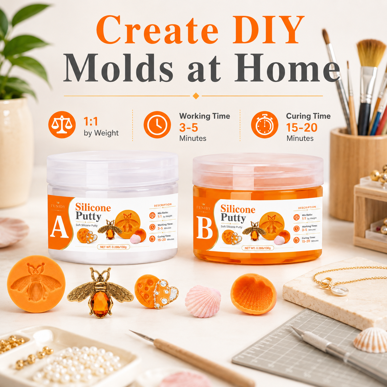 Soap Making Fragrance - SILICONE PUTTY Making Kit, Fast Curing,