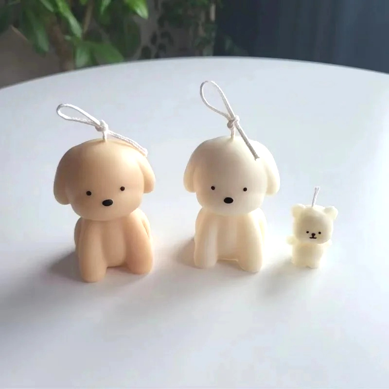 Soap Making Fragrance - 3D Puppy Scented Candle Silicone Mold