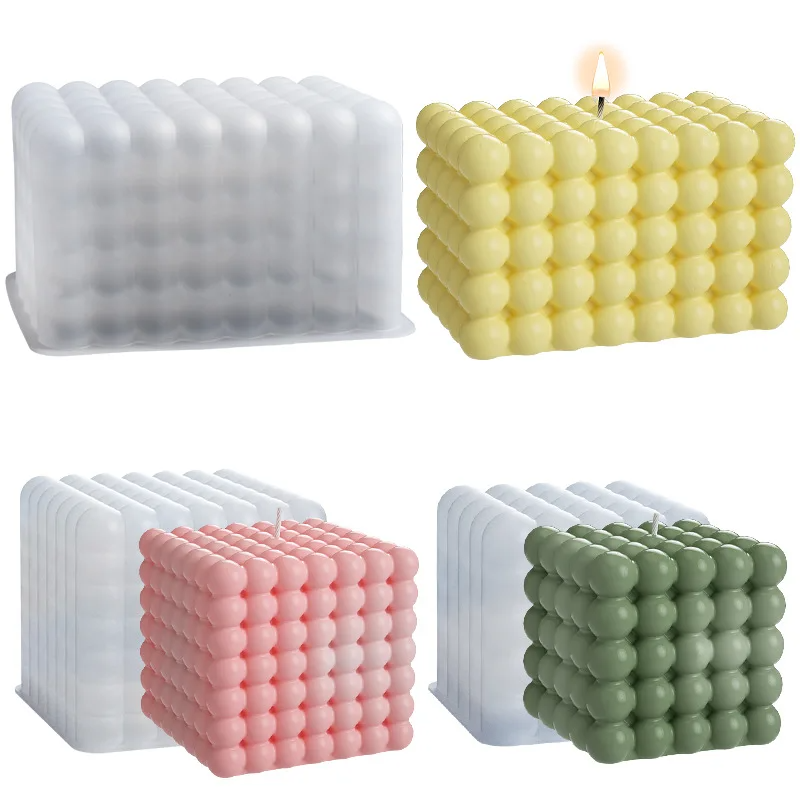 Soap Making Molds - Large Bubble Cube Candles Silicone Mold