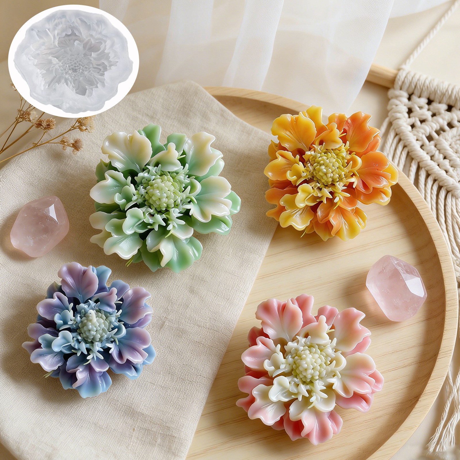 Blue Potted Flower Mold White  - Soap Making Pot incelemesi ve fiyatı