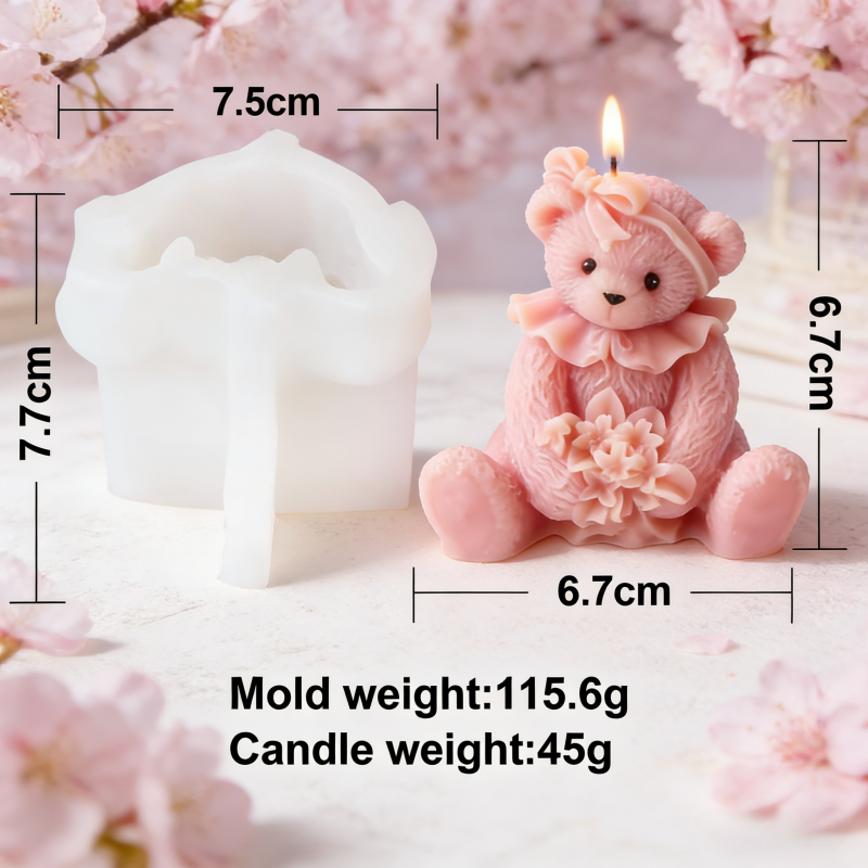 Teddy Bear Candle Mold DIY Ros - Quality Soap Making Kit incelemesi ve fiyatı