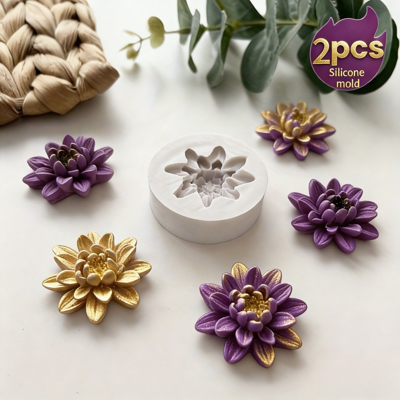 2 Small Lotus Silicone Molds,  - Quality Soap Making Kit incelemesi ve fiyatı