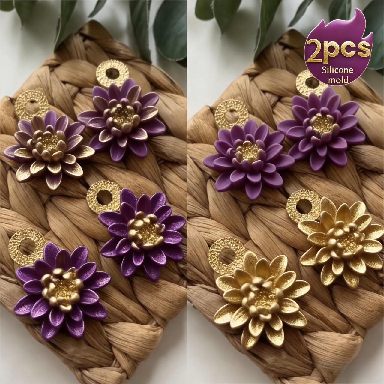 2 Small Lotus Silicone Molds,  - Quality Soap Making Kit incelemesi ve fiyatı
