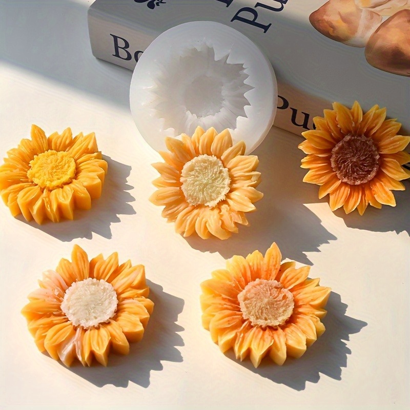 Vibrant 3D Sunflower Silicone  - Soap Making Molds incelemesi ve fiyatı