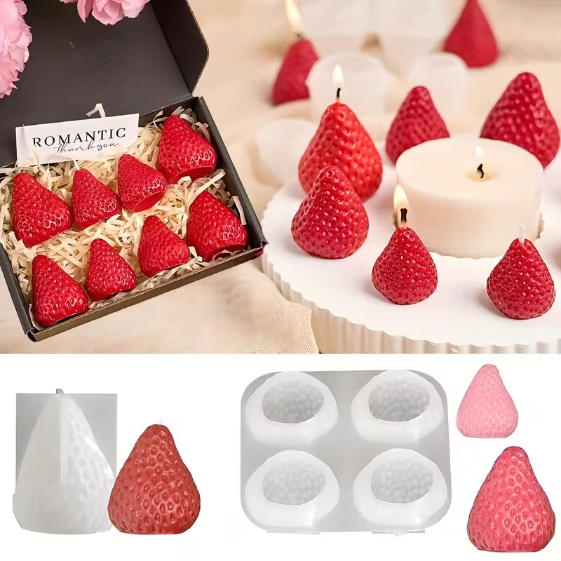 Strawberry Silicone Candle Mol - Soap Making Molds incelemesi ve fiyatı