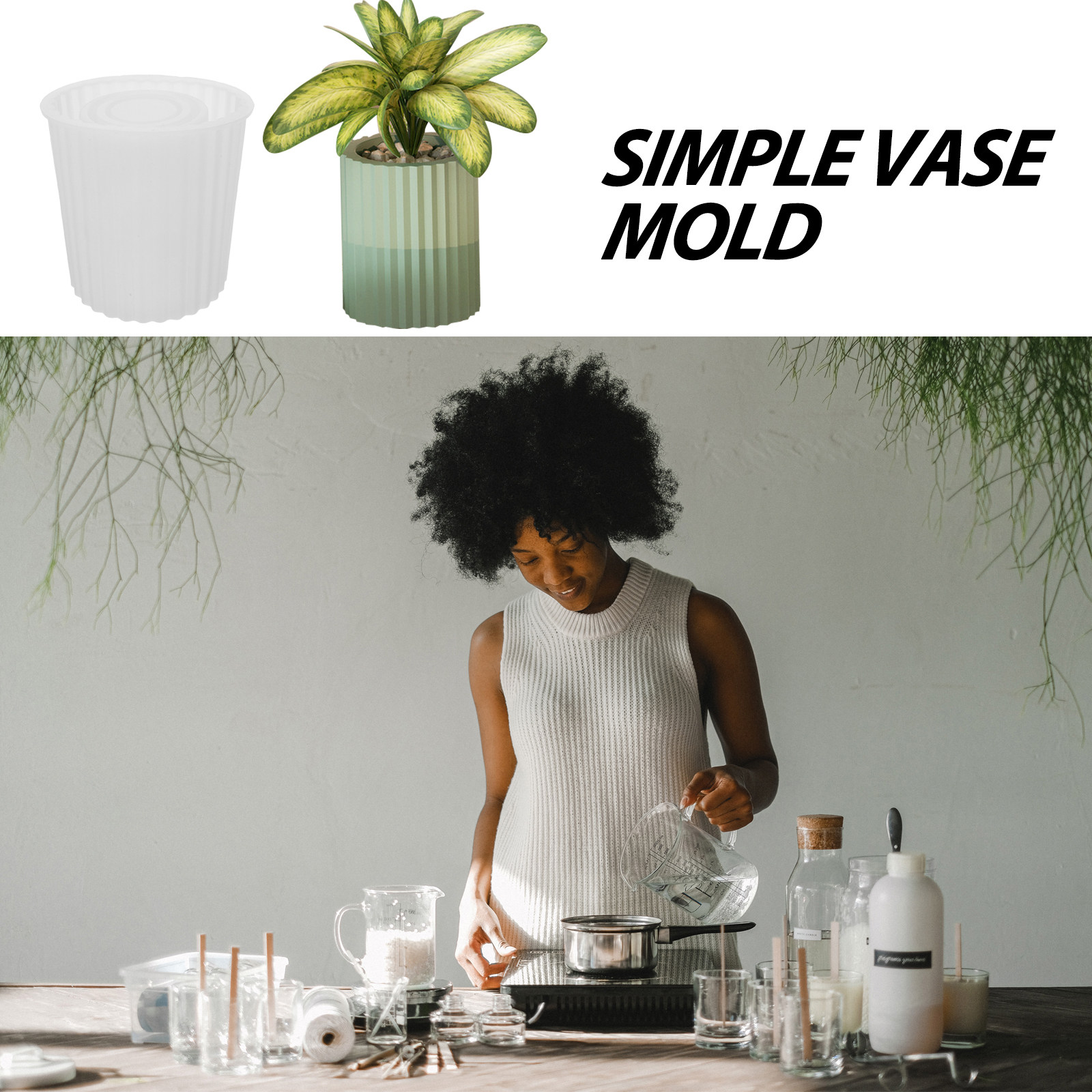 Large Faceted Silicone Plant P - Soap Making Pot incelemesi ve fiyatı
