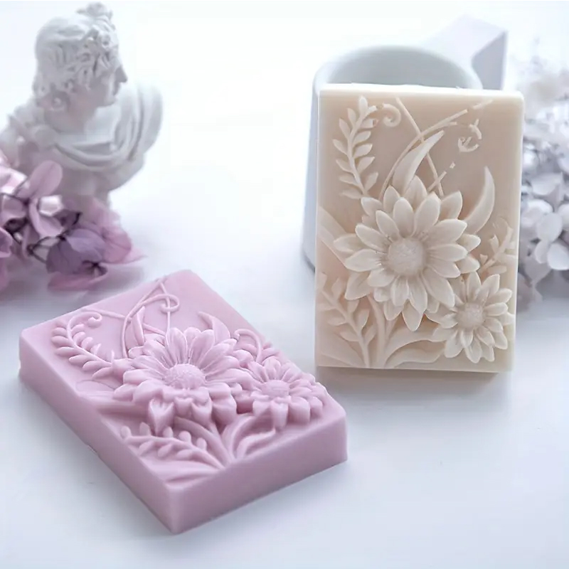 3D Flower Square Soap Silicone - Soap Making Guide For Beginners incelemesi ve fiyatı