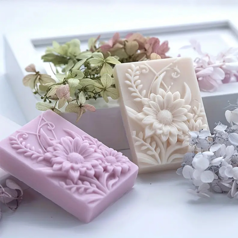 3D Flower Square Soap Silicone - Soap Making Guide For Beginners incelemesi ve fiyatı