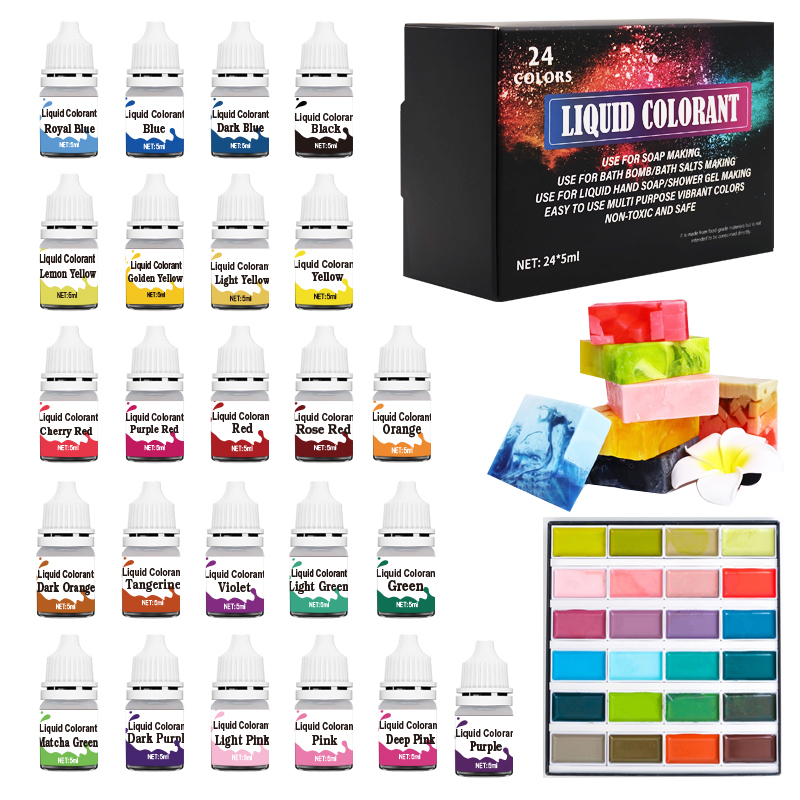 24-color bath ball soap dye –  - Soap Making Liquid incelemesi ve fiyatı
