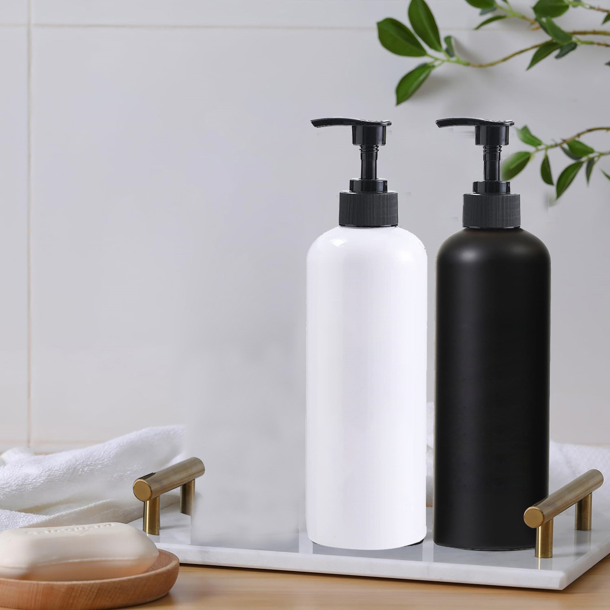 1PC 500ML Bamboo Plastic Pump  - Soap Making Pot incelemesi ve fiyatı