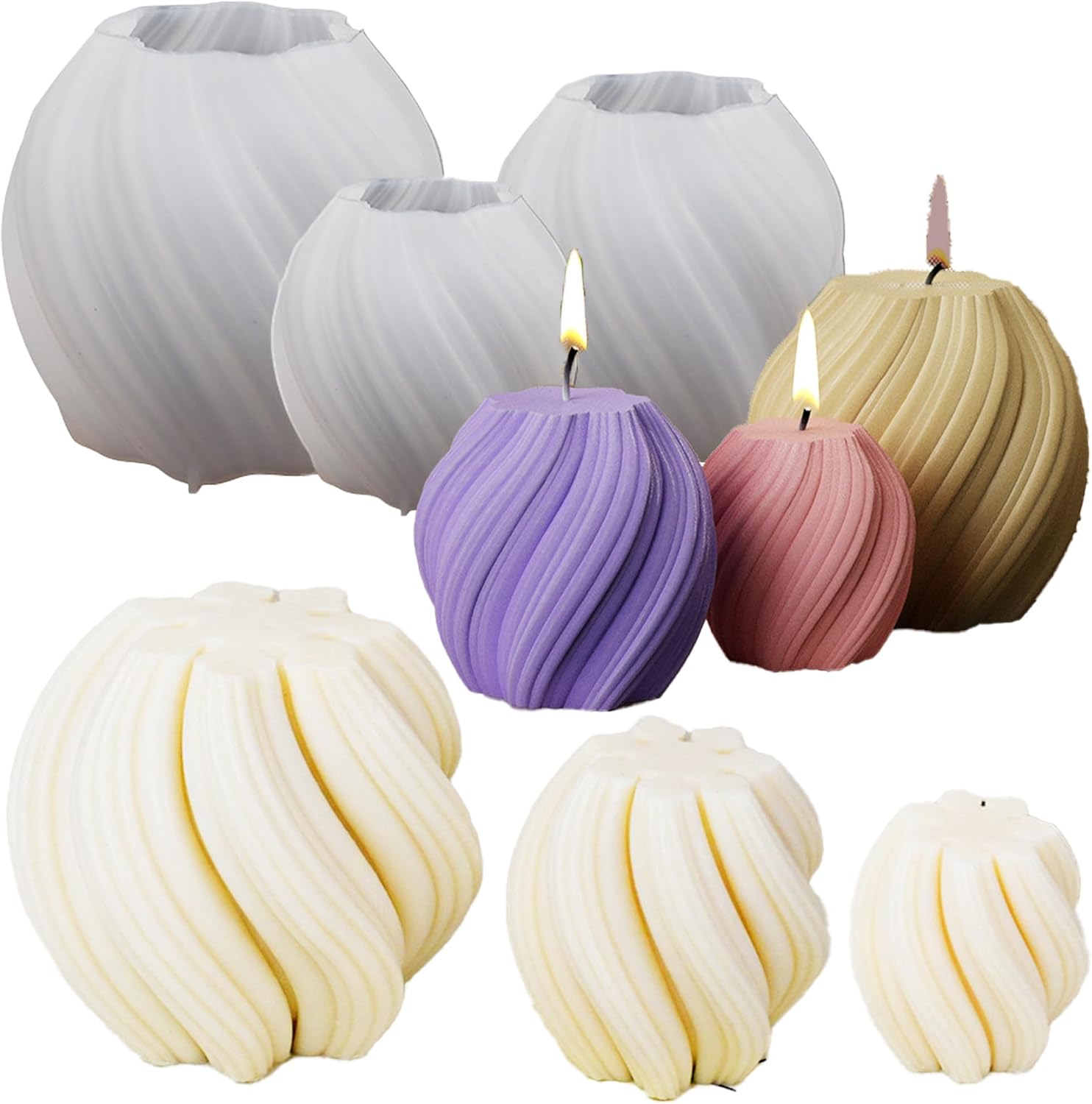3 Pack Wave Candle Molds - Mul - Soap Making Molds incelemesi ve fiyatı
