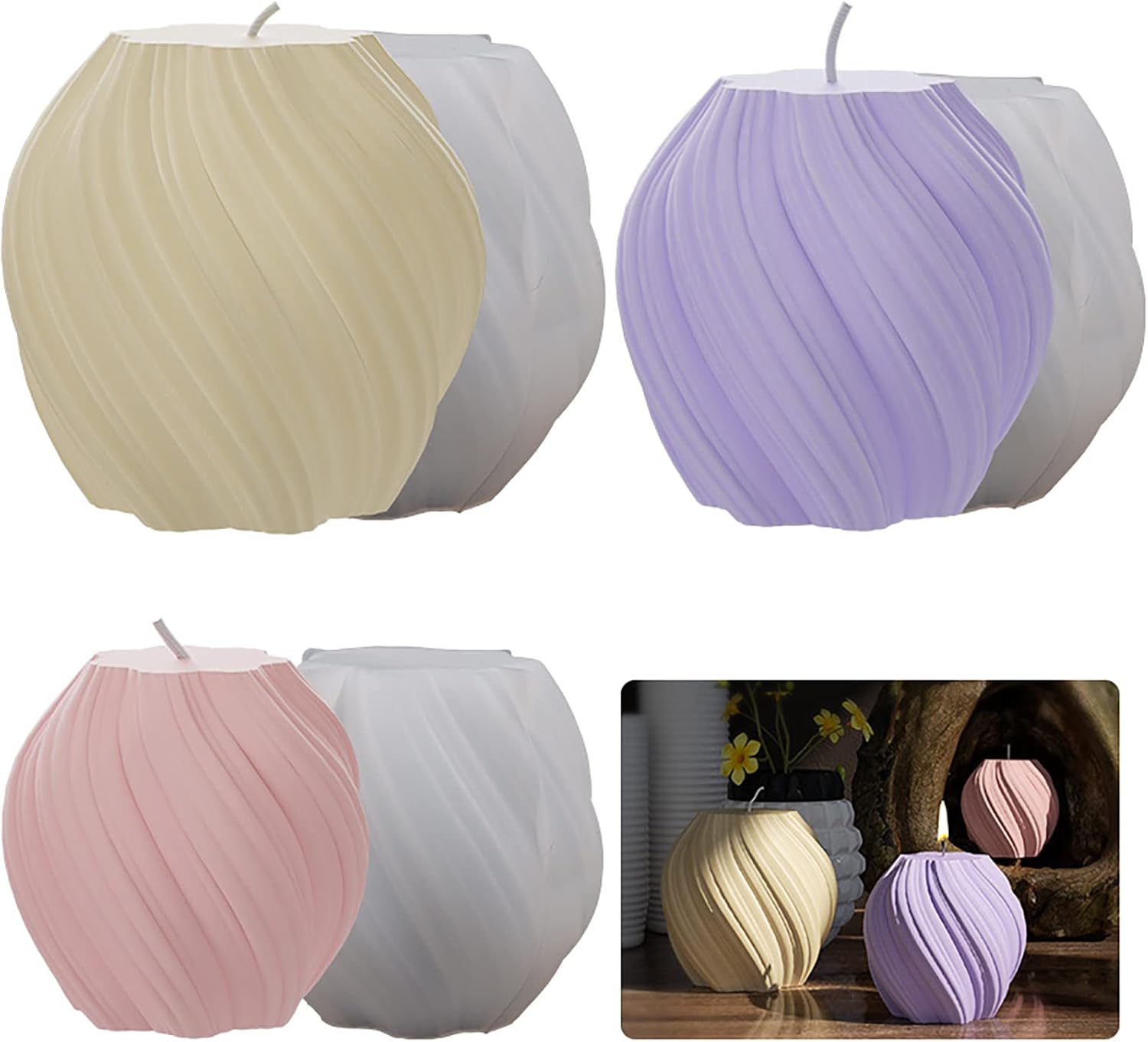 3 Pack Wave Candle Molds - Mul - Soap Making Molds incelemesi ve fiyatı