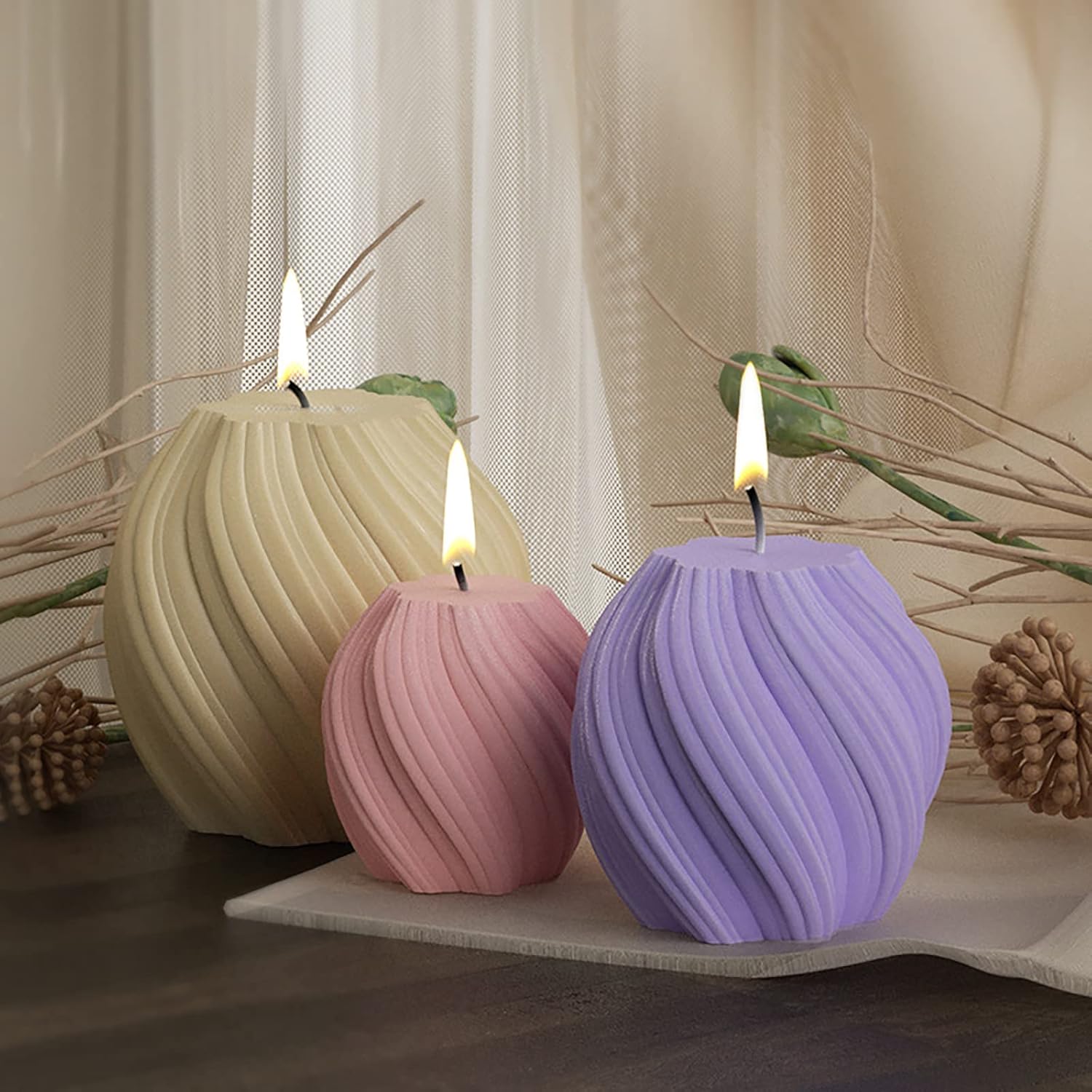 3 Pack Wave Candle Molds - Mul - Soap Making Molds incelemesi ve fiyatı
