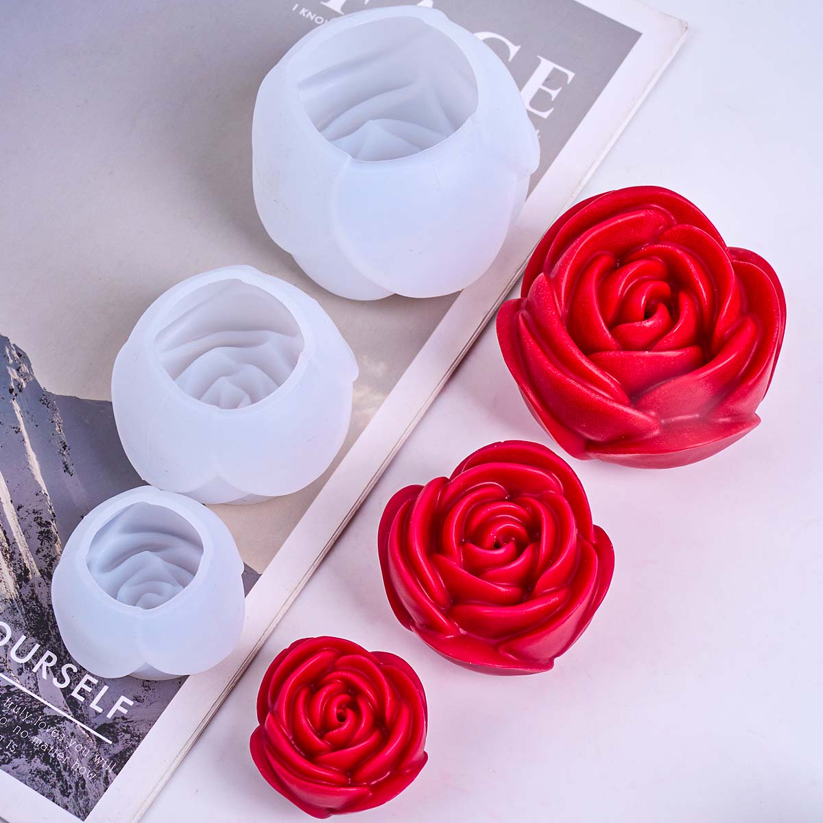 3D Flower Shape Silicone Candl - Soap Making Fragrance incelemesi ve fiyatı