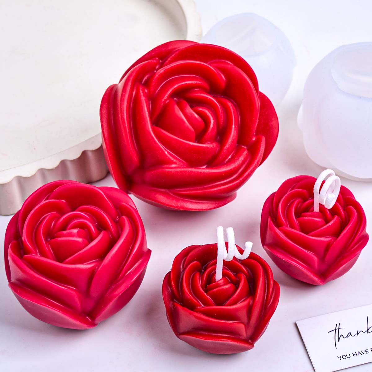3D Flower Shape Silicone Candl - Soap Making Fragrance incelemesi ve fiyatı