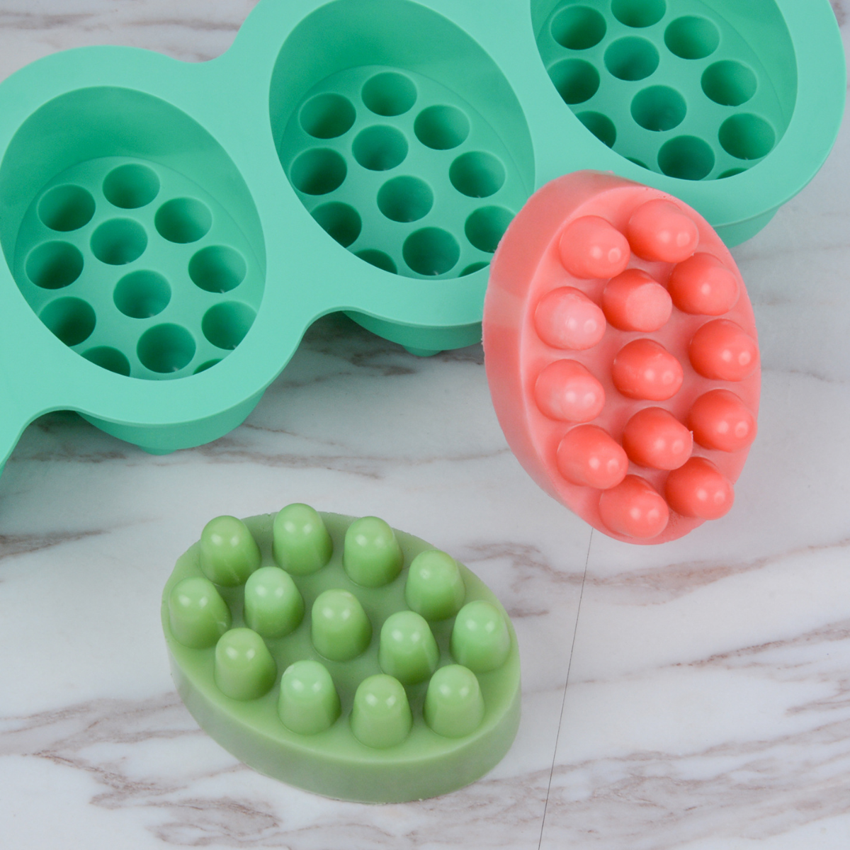 4 Hole Oval Massage Soap Silic - Soap Making Guide For Beginners incelemesi ve fiyatı