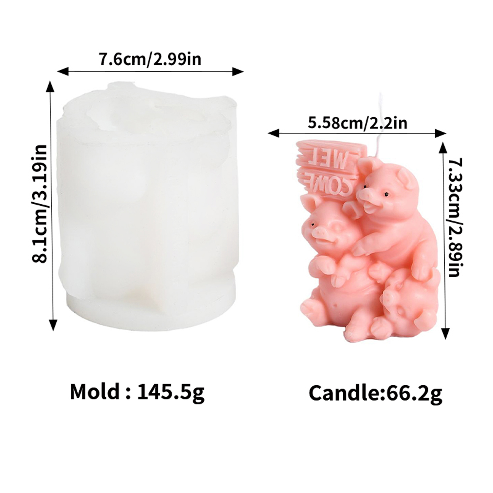 Stacking Pig Silicone Molds Ho - Soap Making Notes incelemesi ve fiyatı