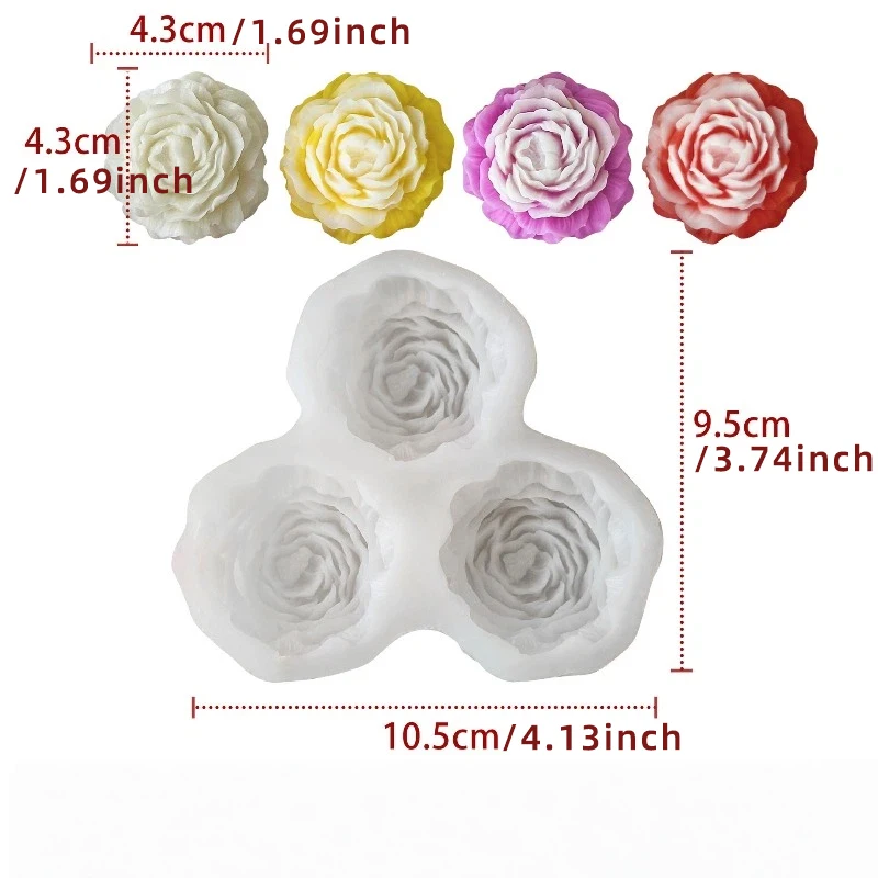 Peony Flower Candle Silicone M - Soap Making Molds incelemesi ve fiyatı
